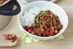 Pinto Beans with Ground Beef and Carrots