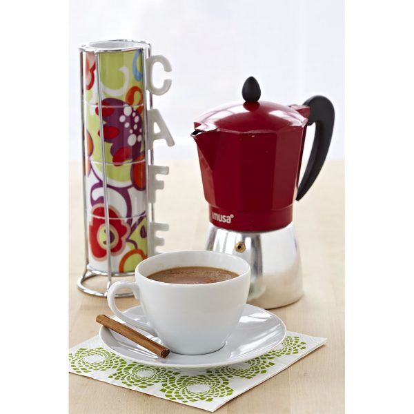 IMUSA Aluminum Coffeemaker 3 Cup, Red