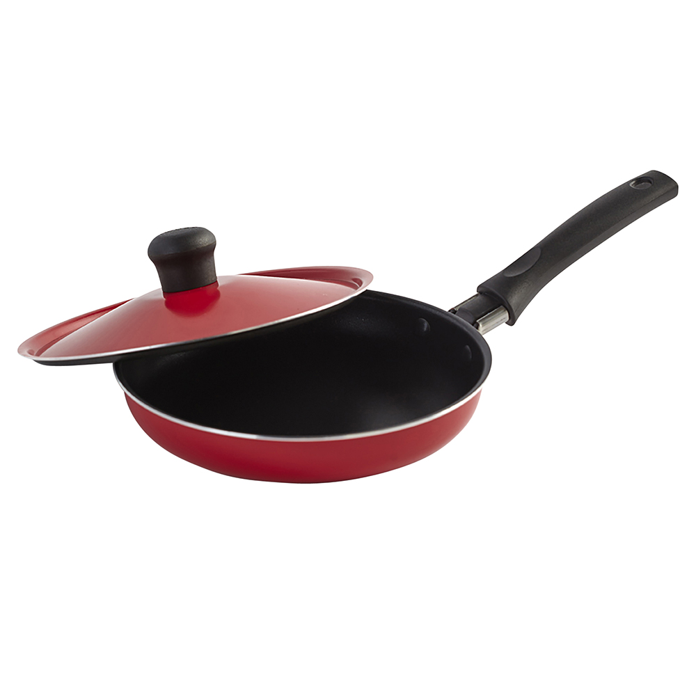 IMUSA IMUSA Egg Pan with Lid 16 cm, Red/Orange/Black - IMUSA