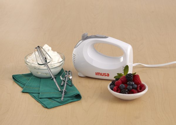 IMUSA Electric Hand Mixer 5 Speed 150 Watts, White