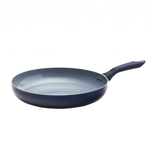 IMUSA Blue Diamond Ceramic Fry Pan with Soft touch Handle, 12 inch