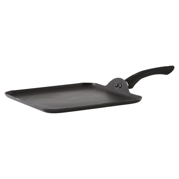 IMUSA Nonstick Square Griddle with Soft Touch Handle 11 Inch, Charcoal