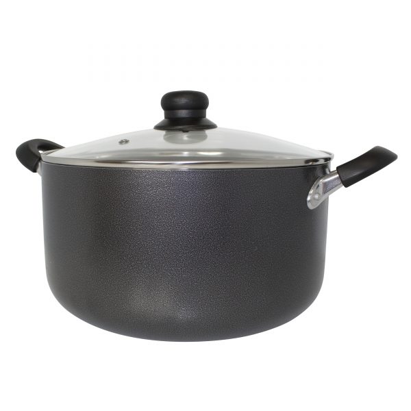 IMUSA Nonstick Hammered Dutch Oven with Glass Lid 10 Quart