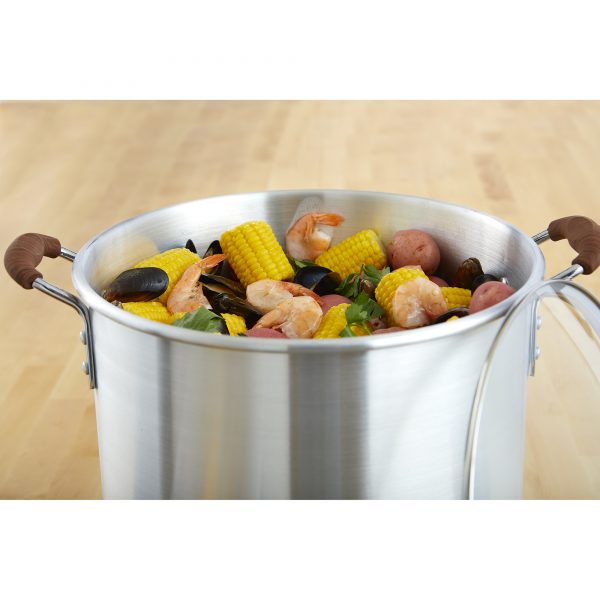 IMUSA Steamer with Glass Lid and Woodlike Handle 10 Quart