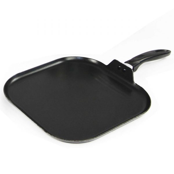 IMUSA Nonstick Hammered Finish Square Griddle 11 Inch, Black