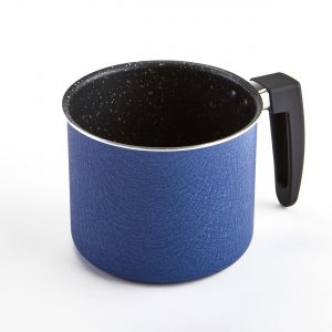 IMUSA Stone Mug with Speckled Nonstick with Black Soft Touch Handle Blue