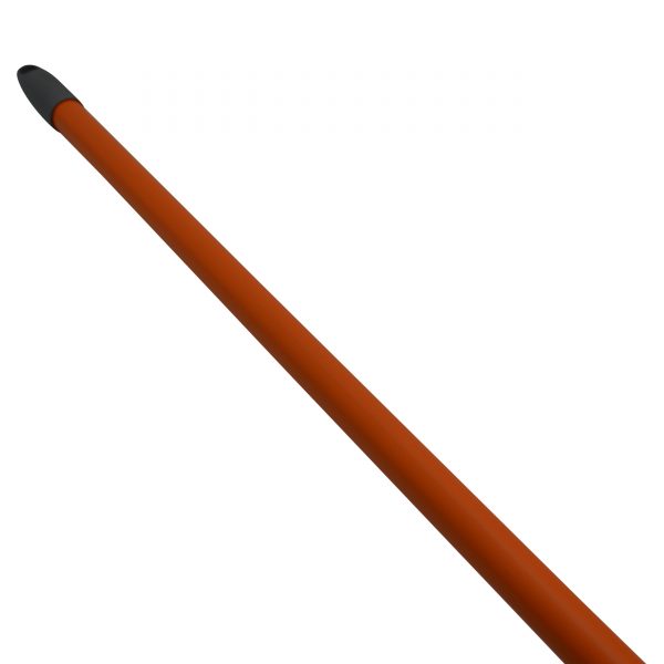 IMUSA Triangle Indoor/Outdoor Broom with Metal Handle, Orange/Grey