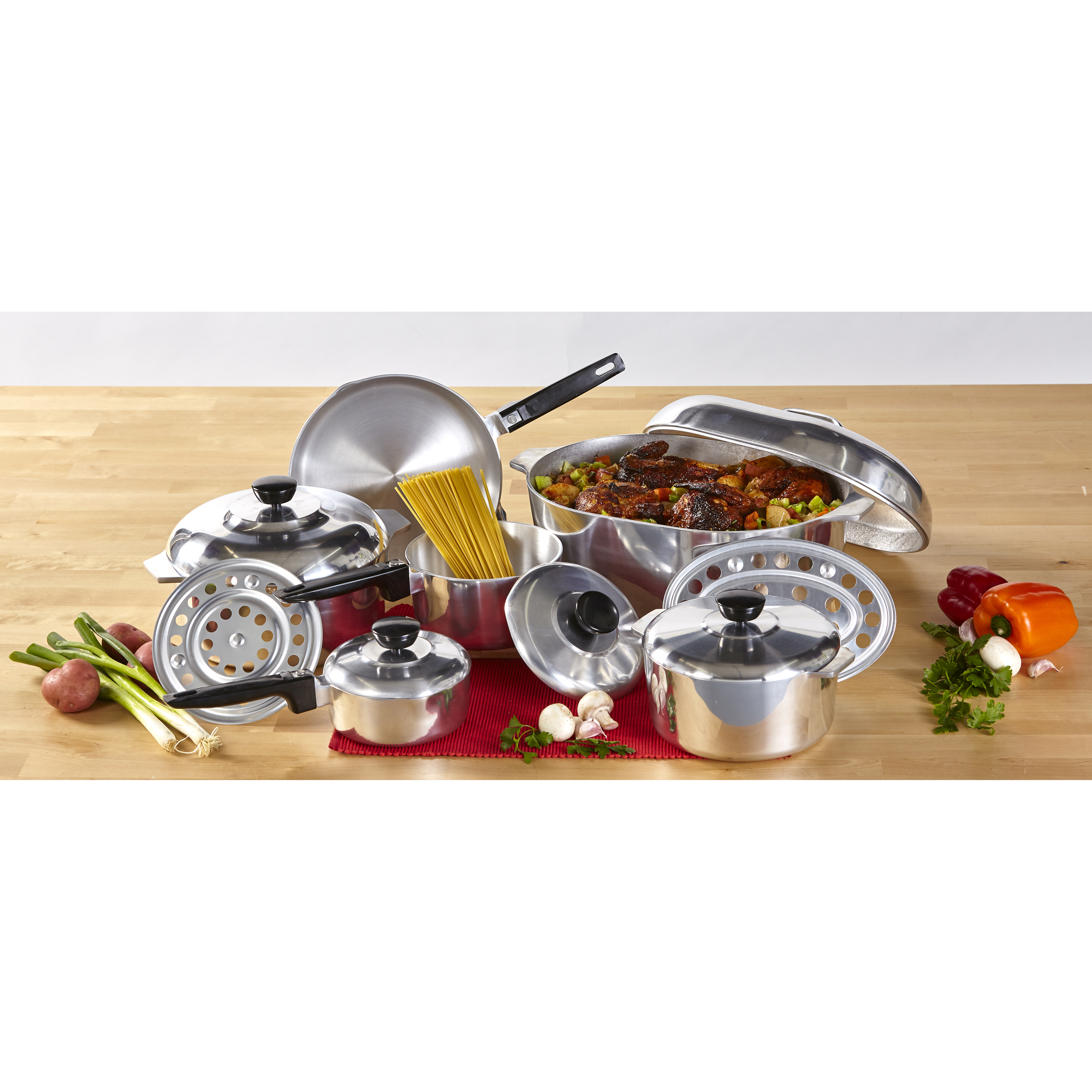 Imusa 13pc Heavy Duty Cajun Aluminum Kitchen Cookware Set