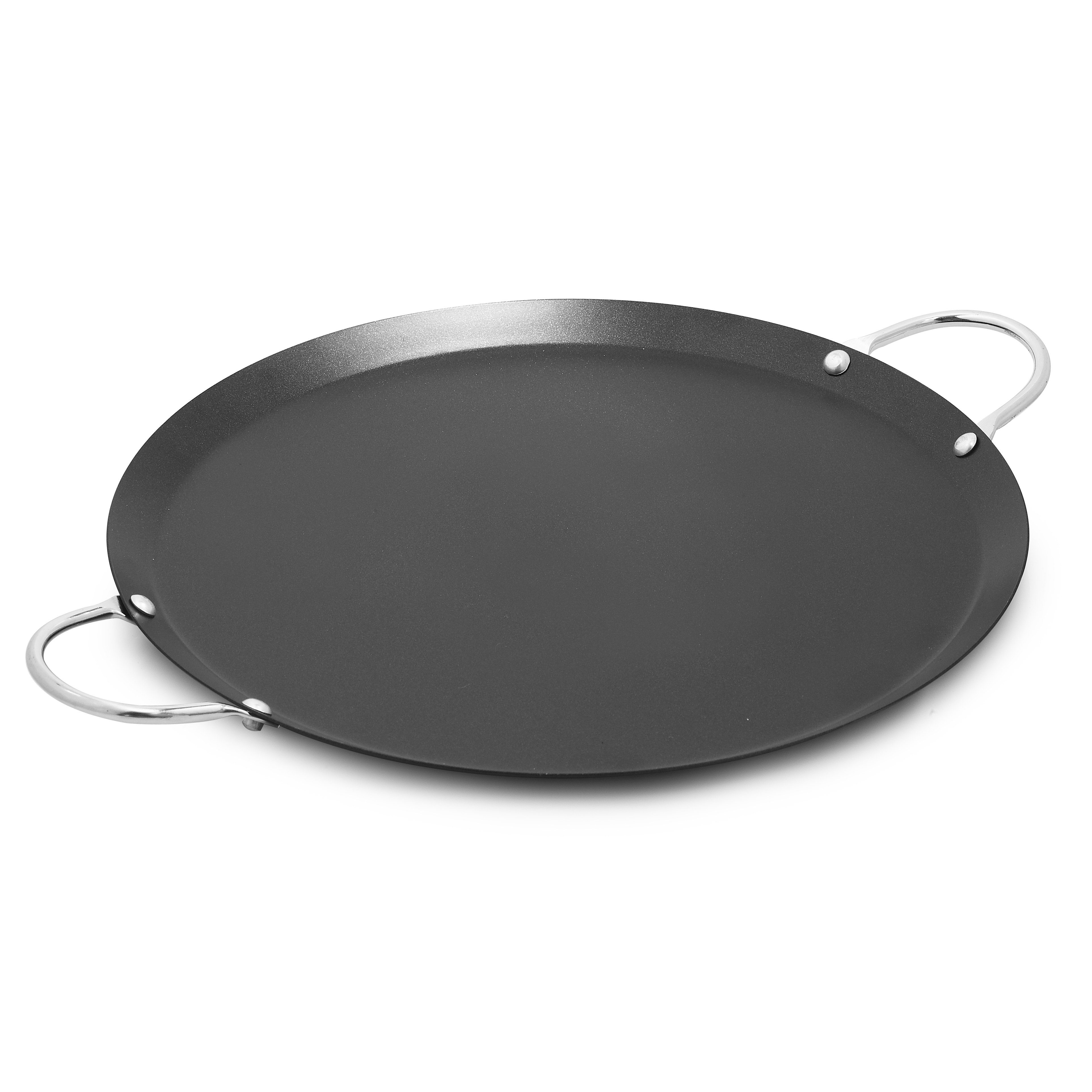 IMUSA IMUSA Round Carbon Steel Comal with Metal Handles 9 Inch 