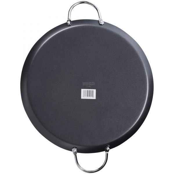 IMUSA Nonstick Round Comal with Metal Handles 11 Inch, Black