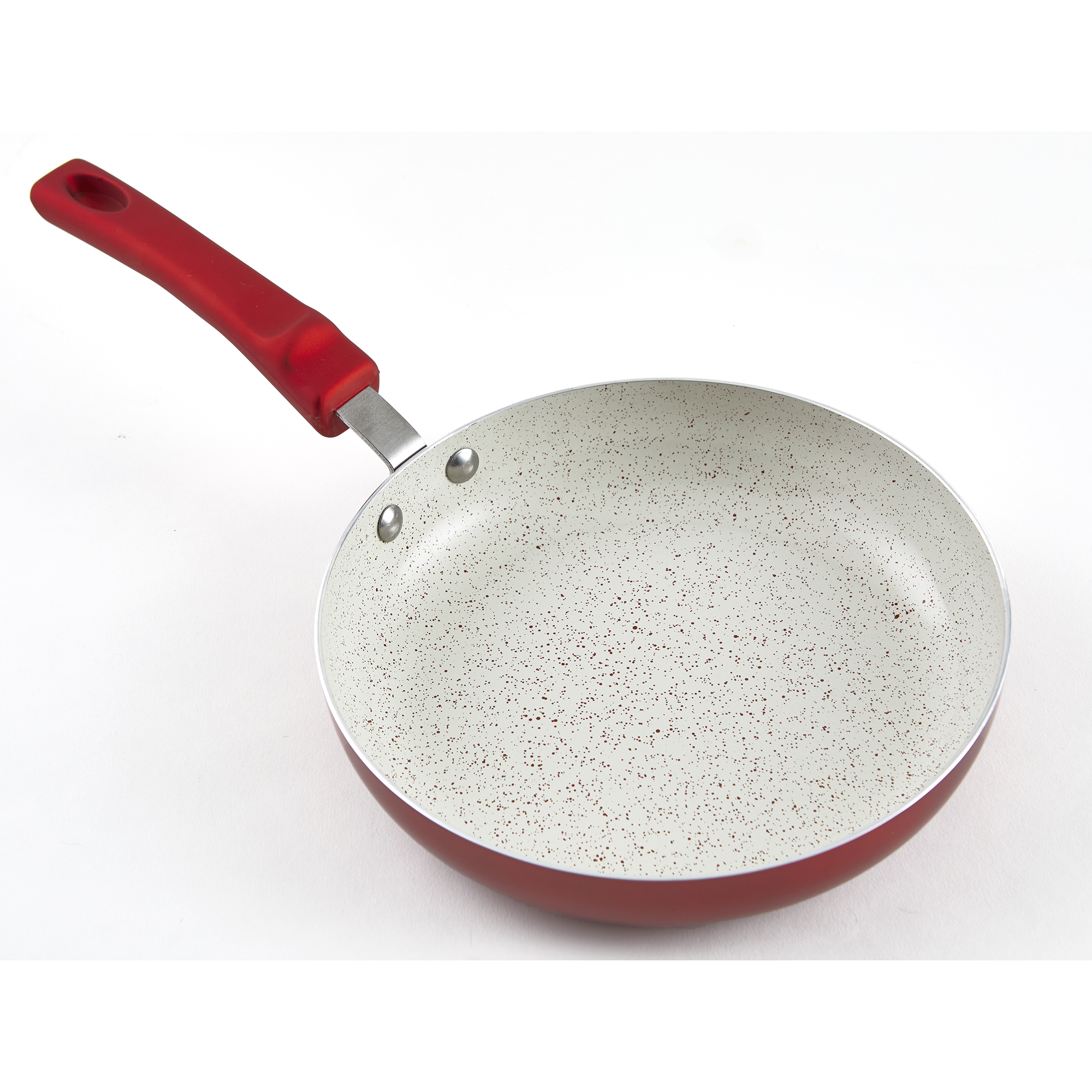 IMUSA IMUSA Ceramic PTFE Nonstick Speckled Saute Pan with Soft Touch Handle  10 Inch, Ruby Red - IMUSA