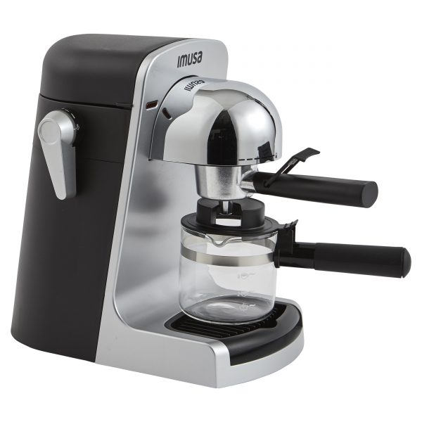 IMUSA Electric Bistro Espresso/Cappuccino Maker 4 Cup 800 Watts, Grey