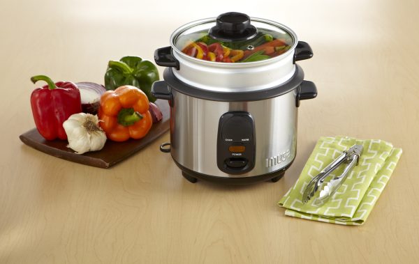 IMUSA Electric Stainless Steel Nonstick Rice Cooker 10 Cup 700 Watts