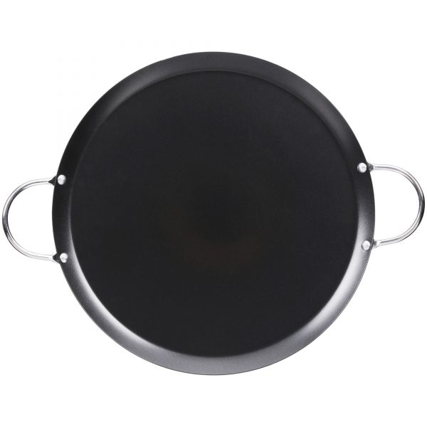 IMUSA Nonstick Round Comal with Metal Handles 11 Inch, Black
