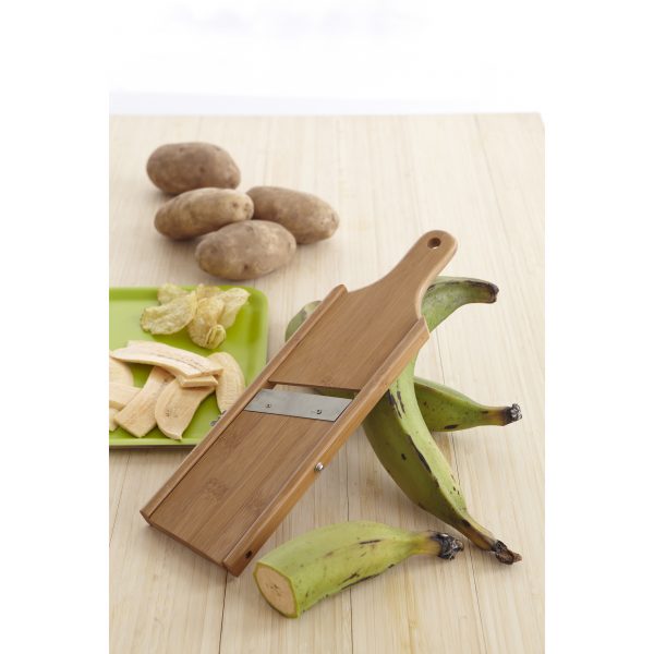 IMUSA Wood Mariquitera/Plantain Slicer, Tan