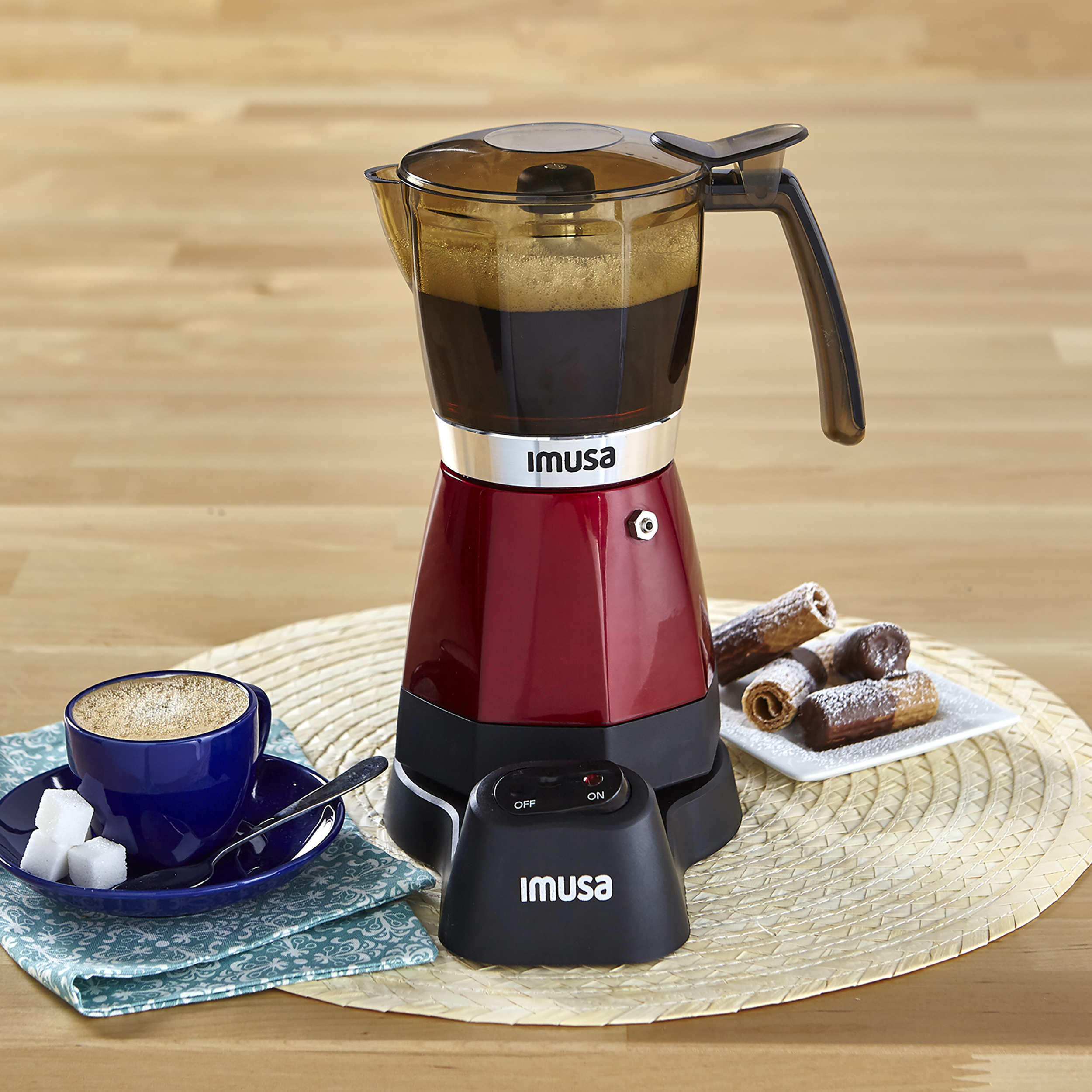 IMUSA 4 Cup Electric Espresso/Cappuccino Maker 800 Watts - Black
