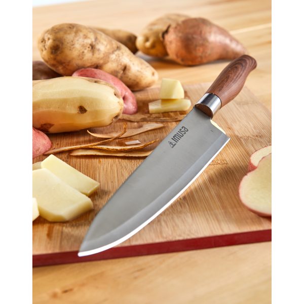 IMUSA Stainless Steel Chef Knife with Woodlook Handle 8 inch