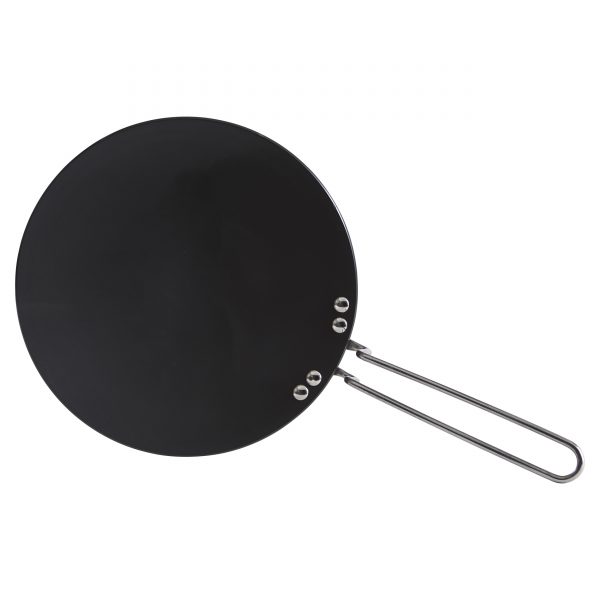 IMUSA Hard Anodized Aluminum Tawa with Stainless Steel Handle 10 Inches, Black
