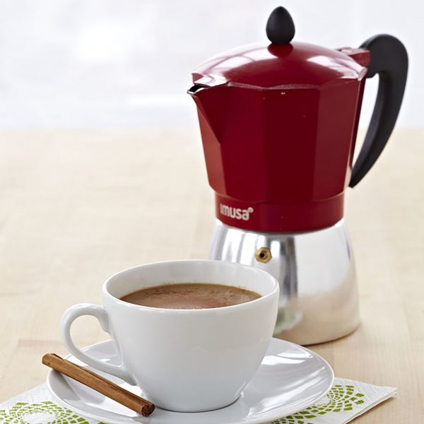 IMUSA Aluminum Coffeemaker 3 Cup, Red