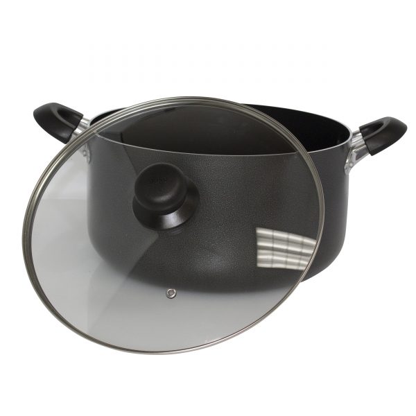 IMUSA Nonstick Hammered Dutch Oven with Glass Lid 10 Quart