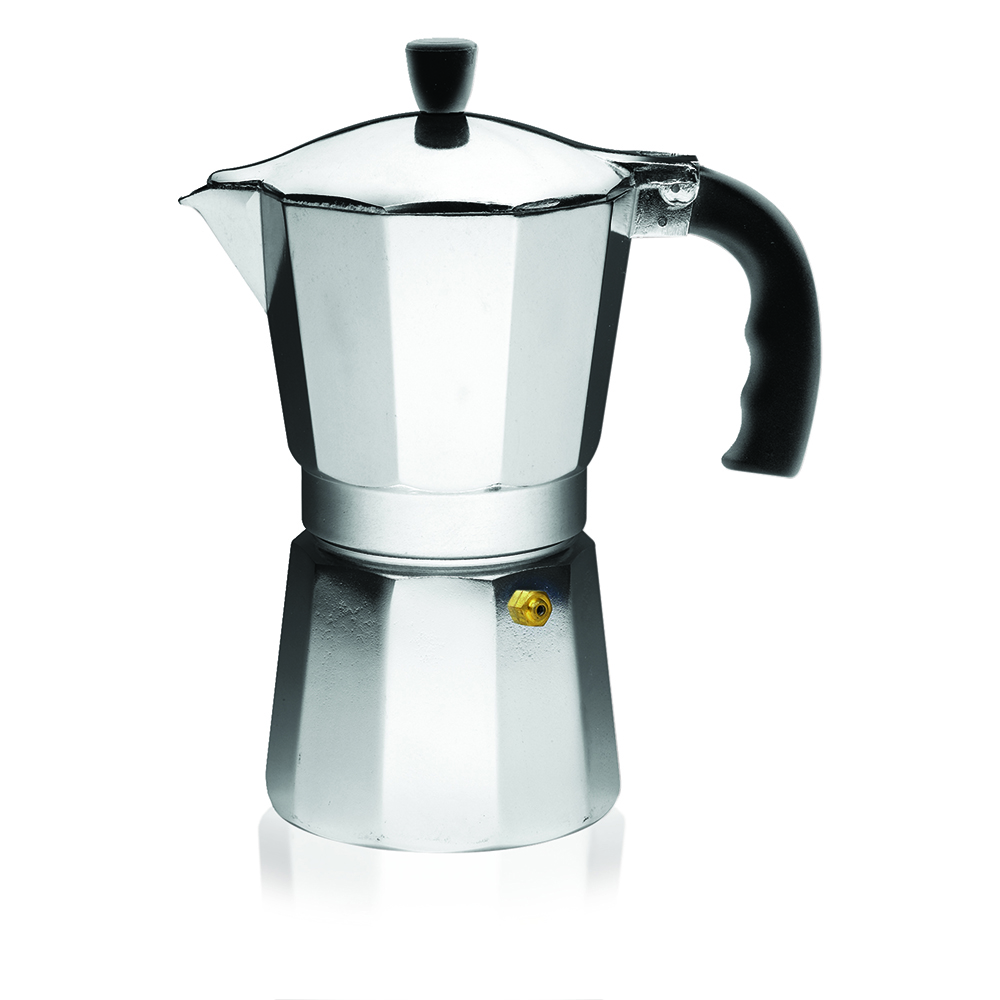Imusa New 6 Cup Aluminum Stovetop Espresso Coffeemaker, Silver