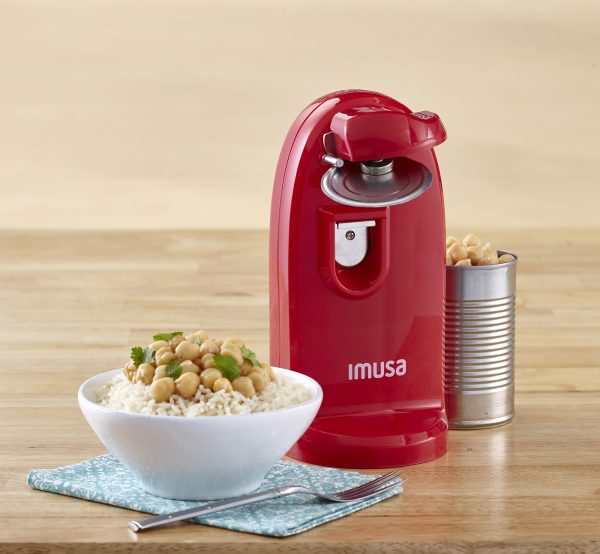 IMUSA Electric 3-in-1 Electric Can Opener 70 Watts, Red