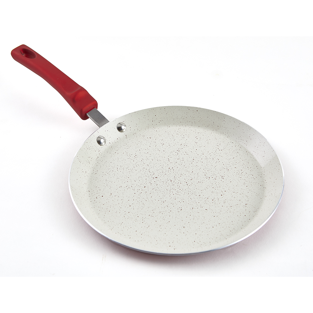 IMUSA IMUSA Ceramic PTFE Nonstick Speckled Comal with Soft Touch Handle 11  Inch, Ruby Red - IMUSA