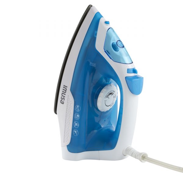 IMUSA Steam Iron with Nonstick Soleplate, Baby Blue/White
