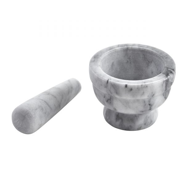 IMUSA Marble Mortar and Pestle 3.75 Inches, White