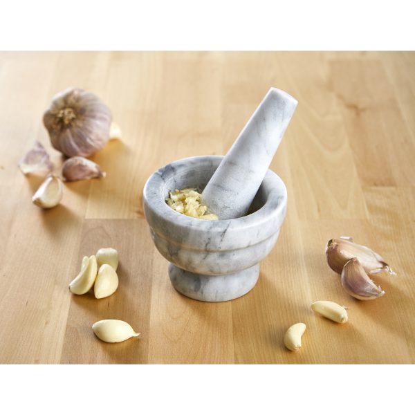 IMUSA Marble Mortar and Pestle 3.75 Inches, White
