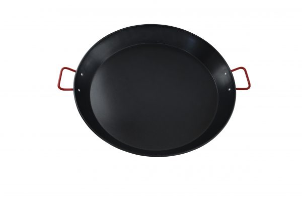 IMUSA 22.5" Carbon Steel Coated Coated Paella Pan with Red Handle