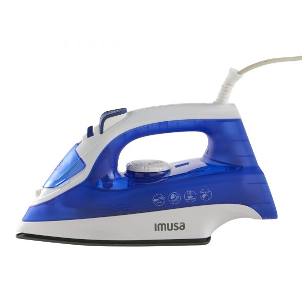 IMUSA Steam Iron with Ceramic Soleplate, Blue/White