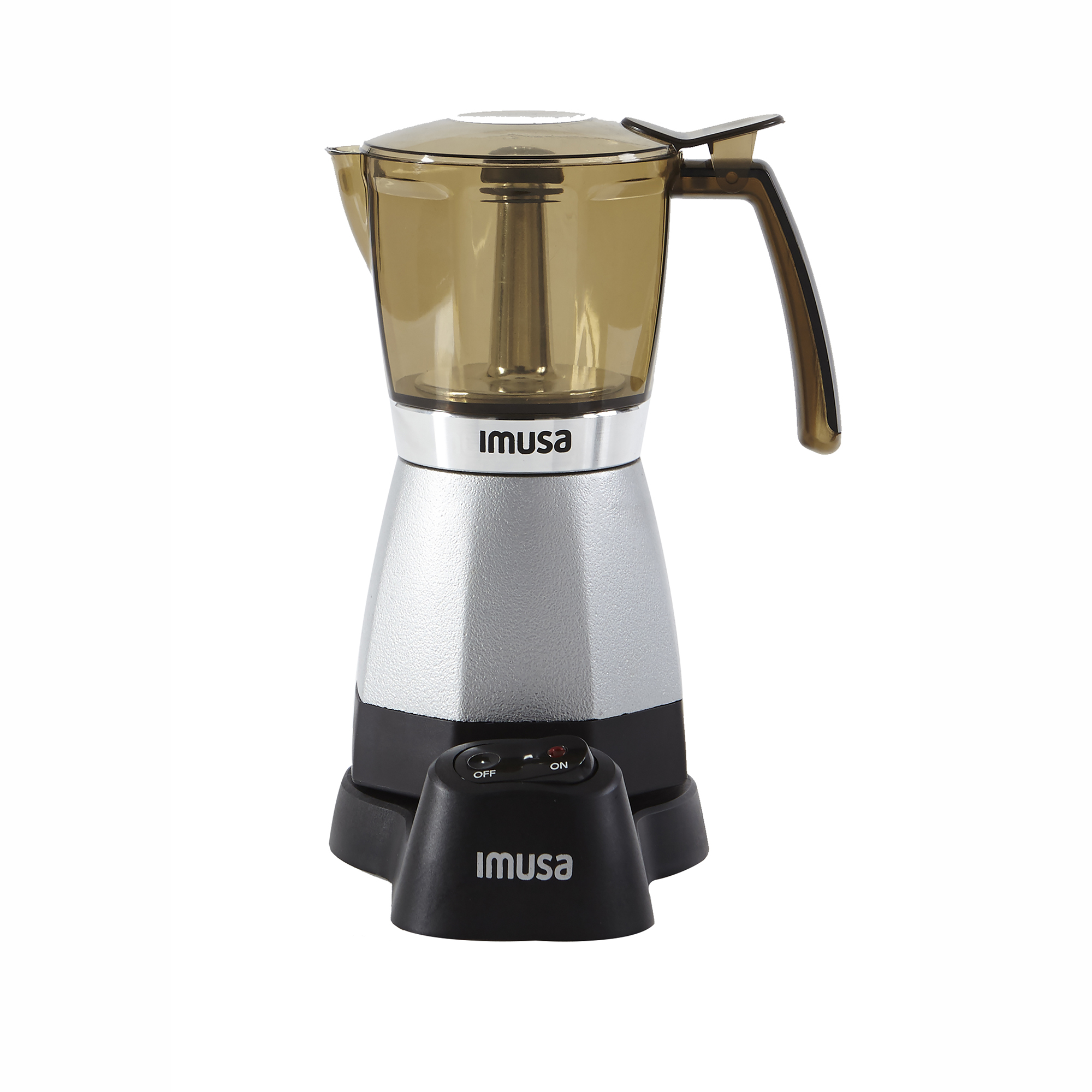 Imusa 6 Cup Red Traditional Aluminum Espresso Stovetop Coffeemaker